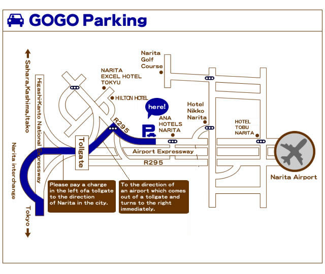 Narita Airport Parking GOGO Parking Map