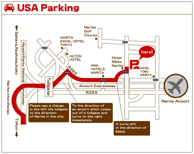 Narita Airport Parking USA Parking Map